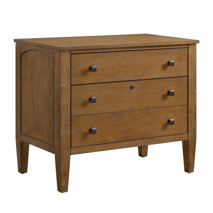 Portico - File Cabinet - Brown Oak