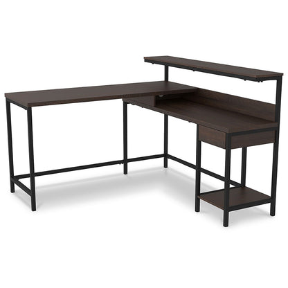 Camiburg - Warm Brown - L-desk With Storage