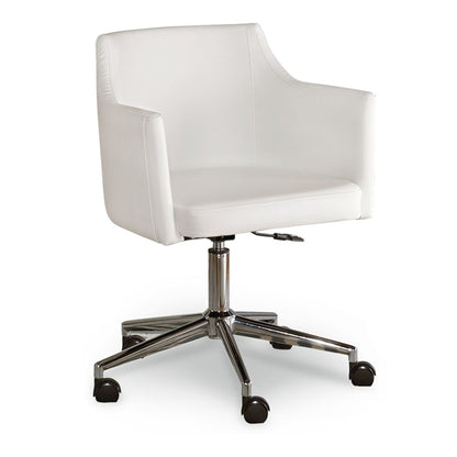 Baraga - White - Home Office Swivel Desk Chair