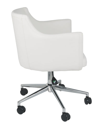 Baraga - White - Home Office Swivel Desk Chair