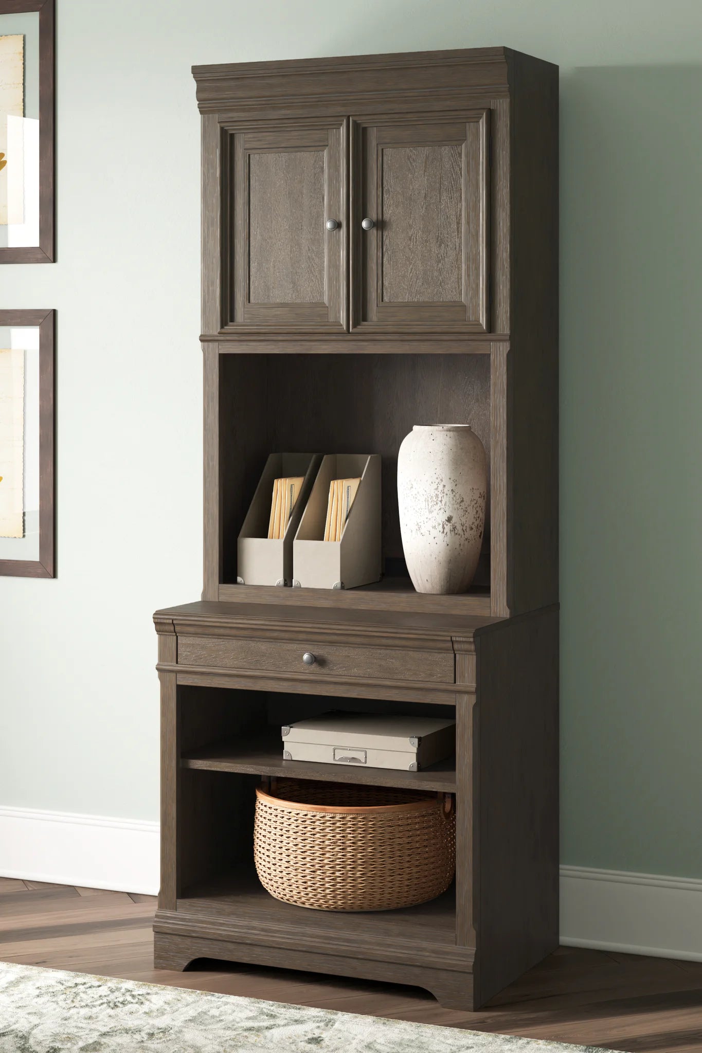 Janismore - Weathered Gray - Bookcase