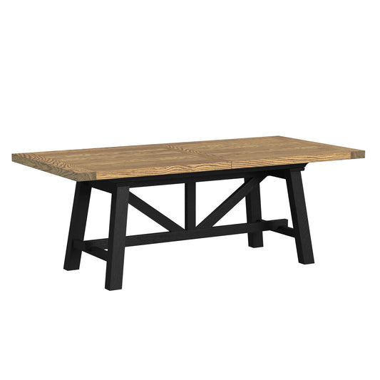 Hendricks - Trestle Table - Rustic Wheat / Raven
