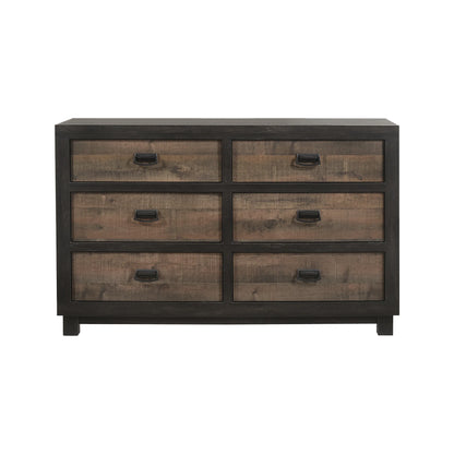 Harlington - 6-Drawer Dresser - Dark Chocolate