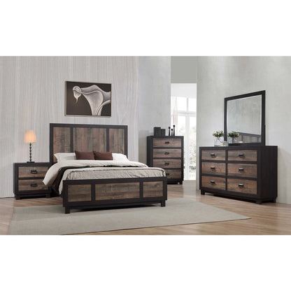 Harlington - King Panel Bed - Dark Chocolate