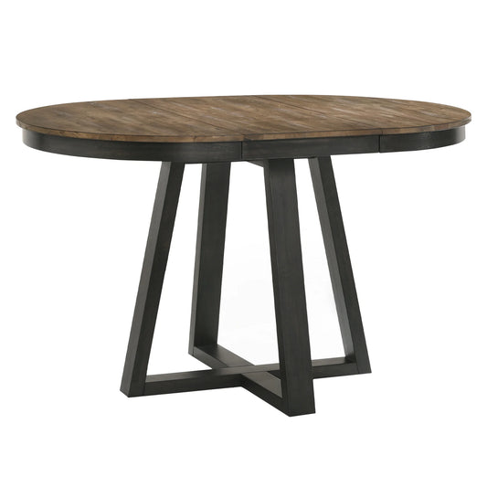 Harper - Round Counter Table - Brushed Brown / Pecan