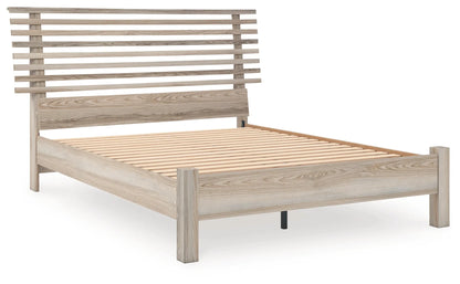 Hasbrick – Tan – Queen Slat Panel Bed 2