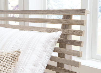 Hasbrick – Tan – Queen Slat Panel Bed 4