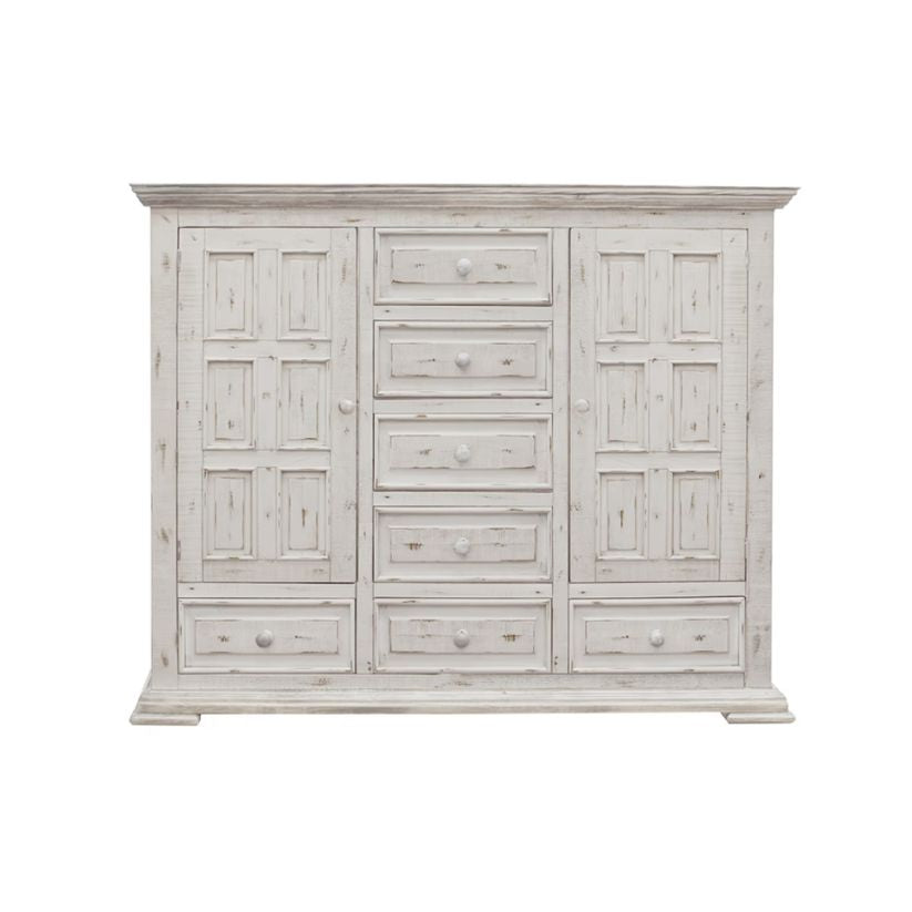 Terra White - Chest With 7 Drawers - Distressed White
