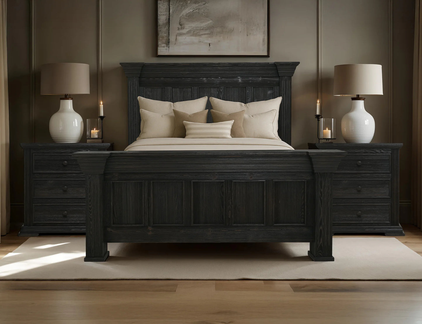 Terra - Complete Queen Bed - Tricorn Black