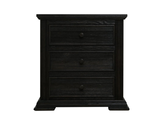 Terra - 3-Drawer Nightstand - Tricorn Black