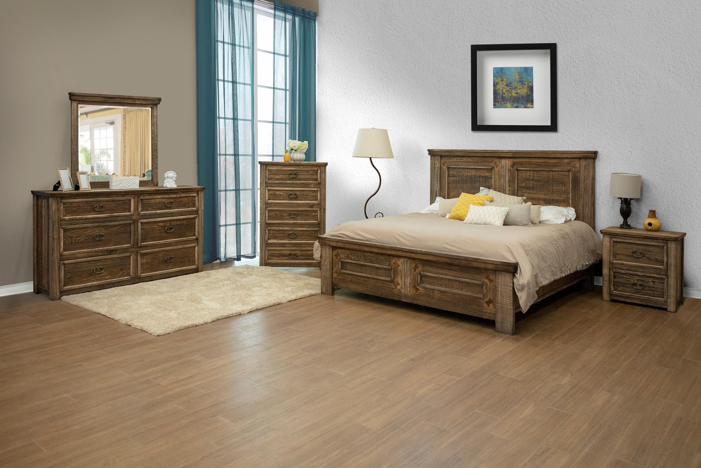 Montana - Queen Bed - Light Brown