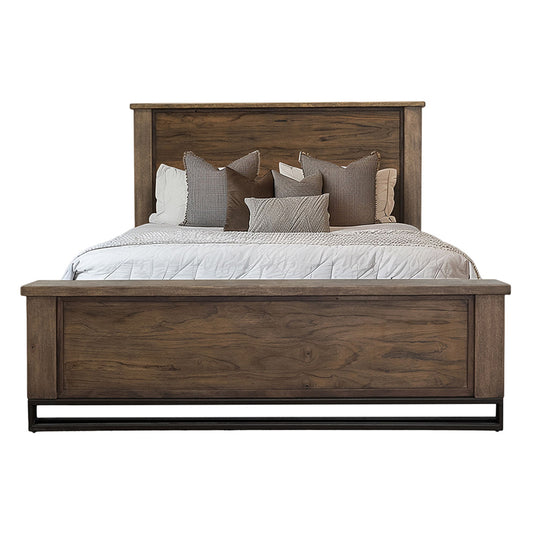 Natural Teca - King Bed - Dark Brown