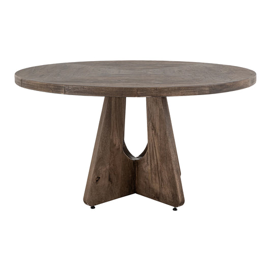 Natural Teca - 55" Table - Quartersawn Oak / Marooned Brown