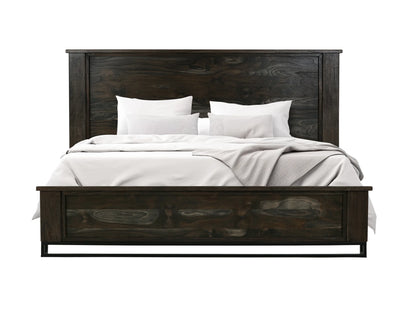 Dark Teak - King Bed - Oil Black