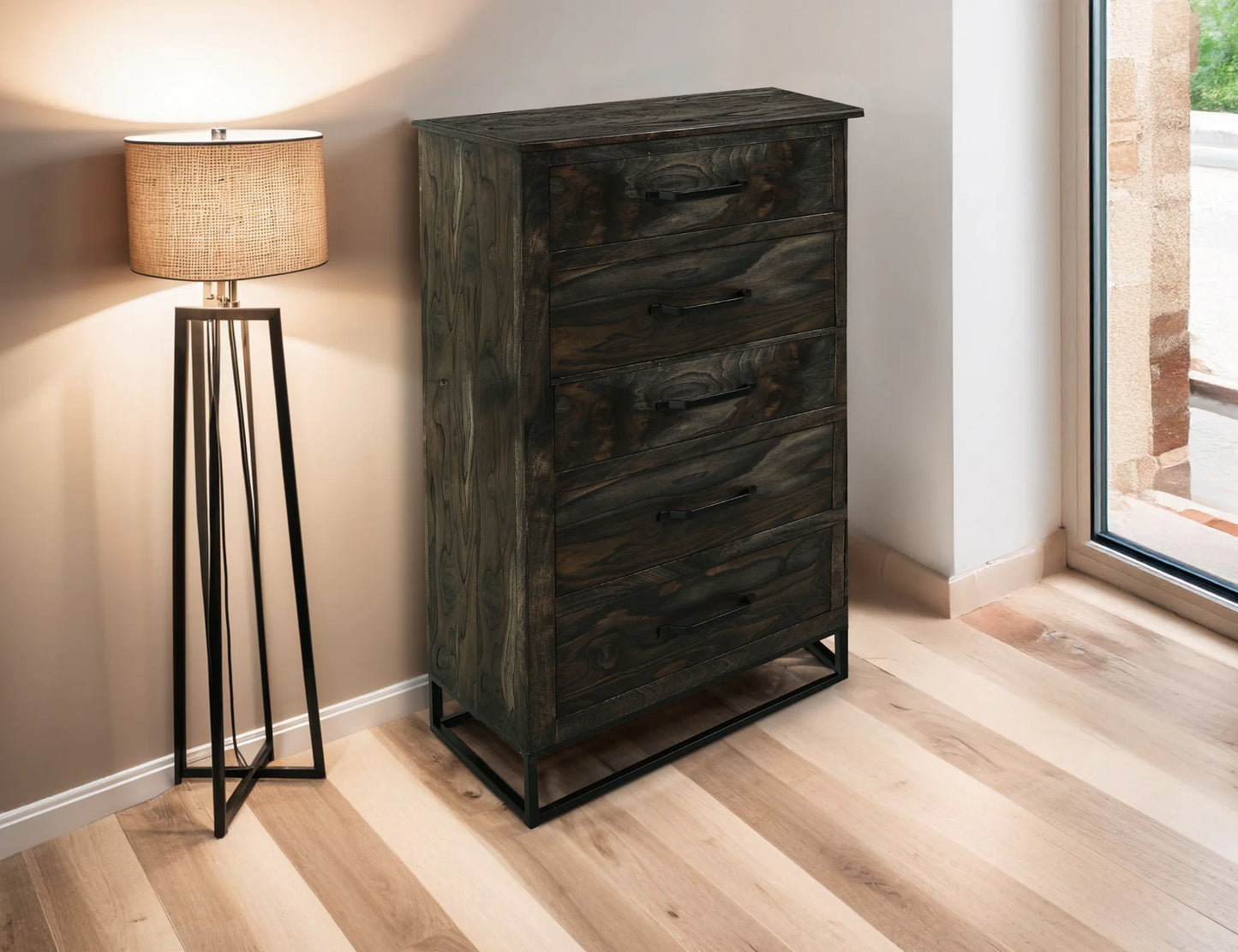 Dark Teak - Chest - Oil Black