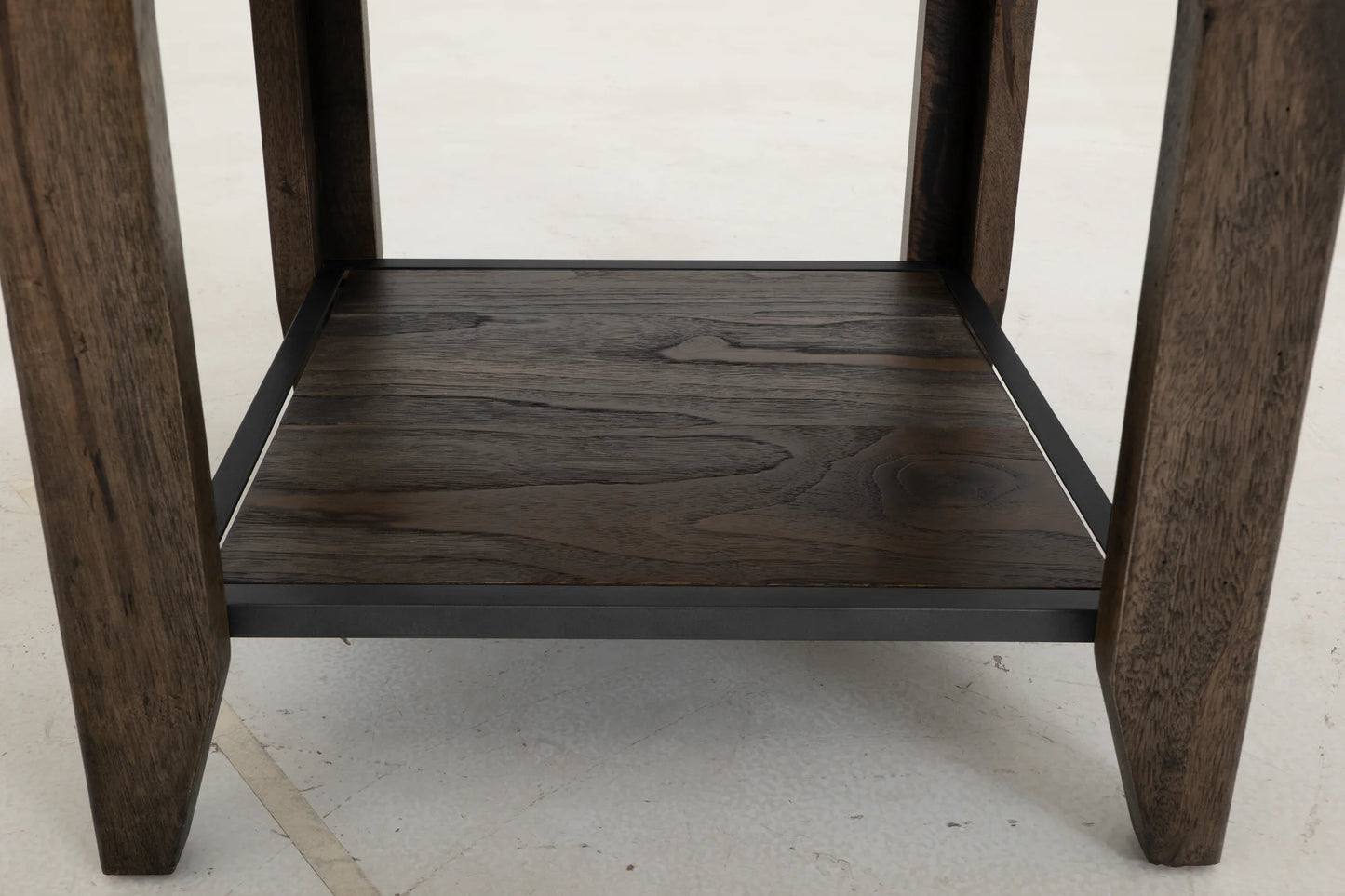 Dark Teak - Chairside Table - Oil Black