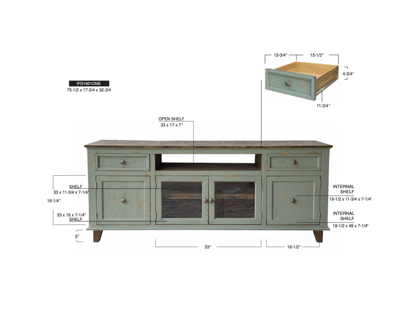 Toscana - Console - Sage Green