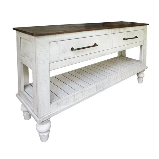 Rock Valley - Sofa Table - White / Brown