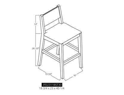 Novus Lodge - Barstool - Walnut Brown