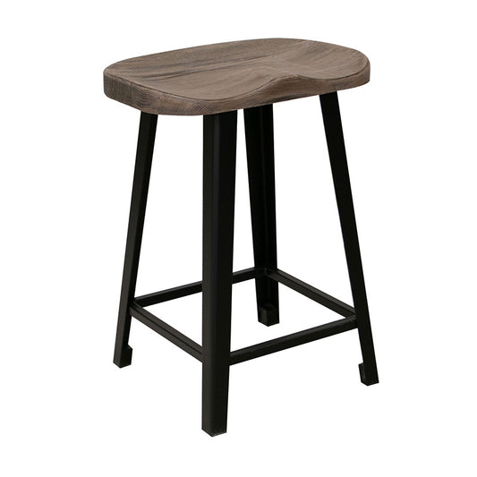 Blacksmith - 24" Stool - Truffle Brown / Oil Black