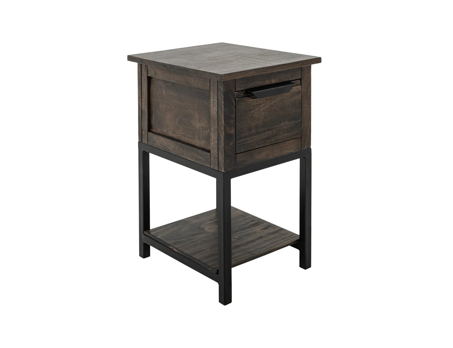 Dark Mita - Chairside Table - Cedar Brown