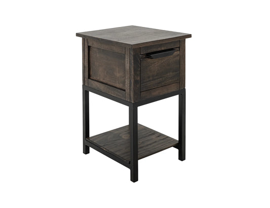Dark Mita - Chairside Table - Cedar Brown