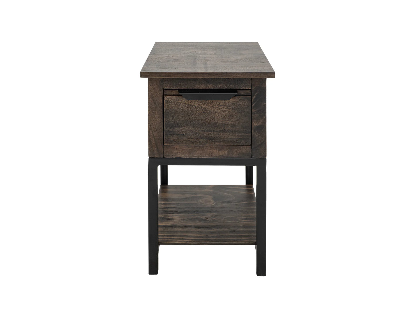 Dark Mita - Chairside Table - Cedar Brown