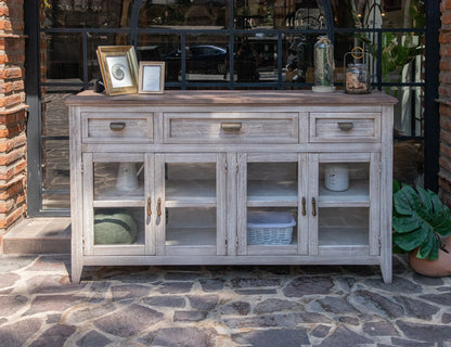 Sahara - Console / TV Stand / Buffet - Light Cream / Brown Caramel