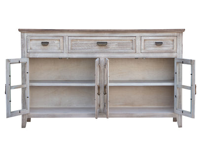 Sahara - Console / TV Stand / Buffet - Light Cream / Brown Caramel