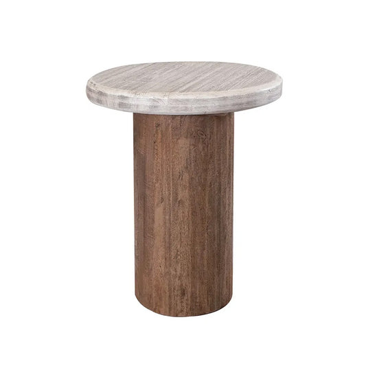 Sahara - End Table - Light Cream / Brown Caramel