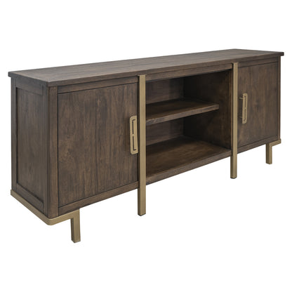 Onix - 2 Door TV Stand - Mahogany Brown