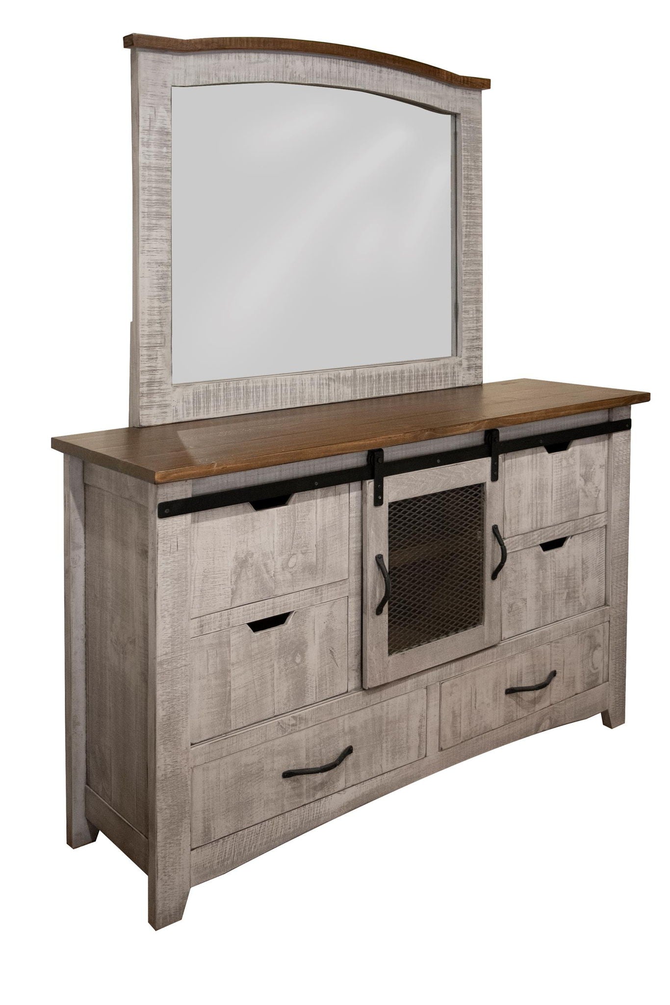 Pueblo Gray - Dresser - Light Gray / Brown