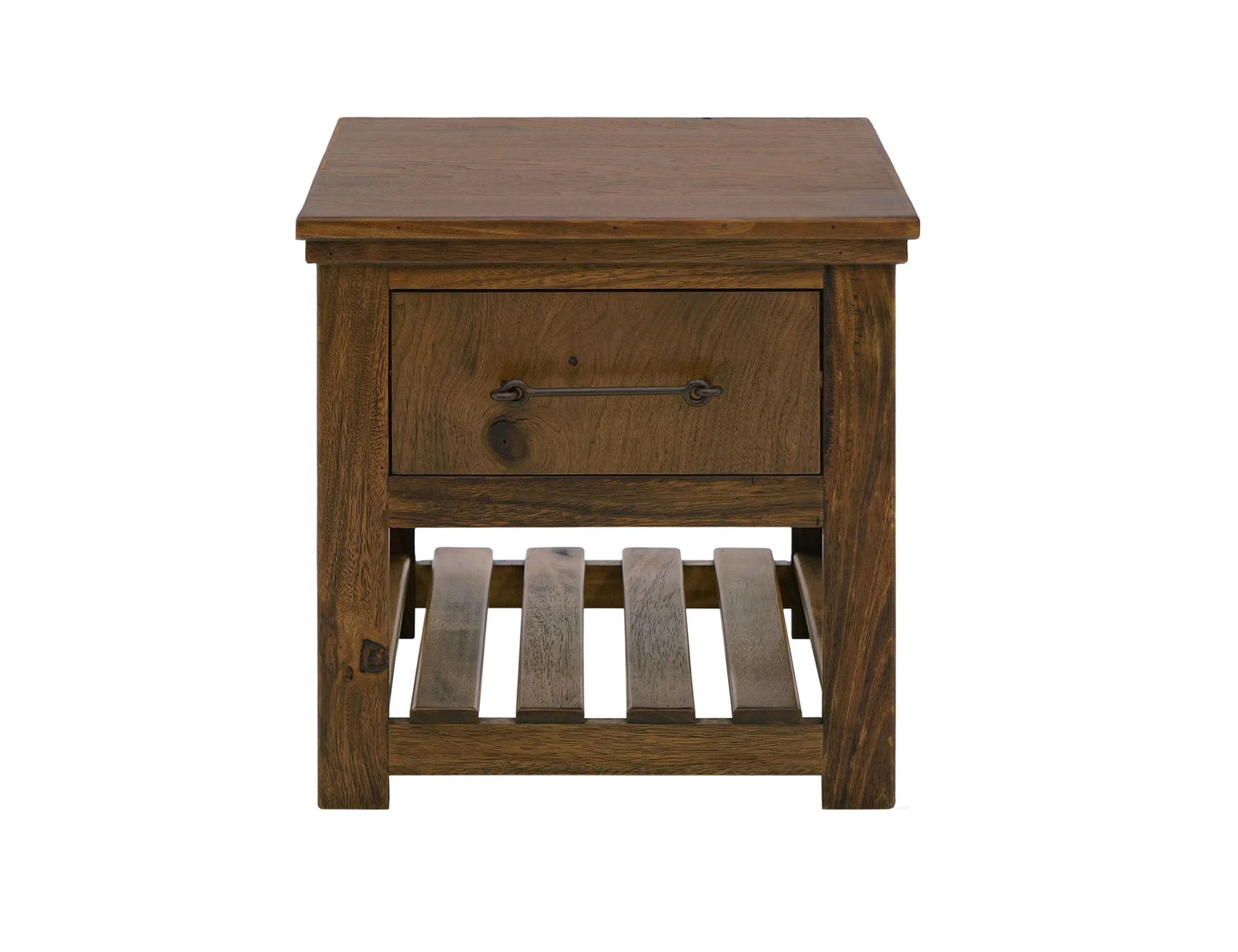 Walnut - 1 Drawer End Table - Walnut Brown