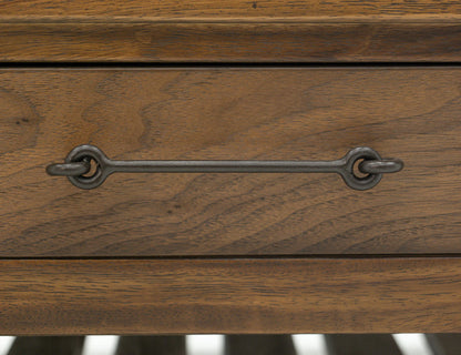 Walnut - 1 Drawer End Table - Walnut Brown