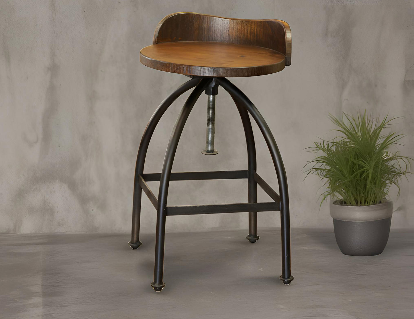 Pueblo - Swivel Stool - Deep Brown