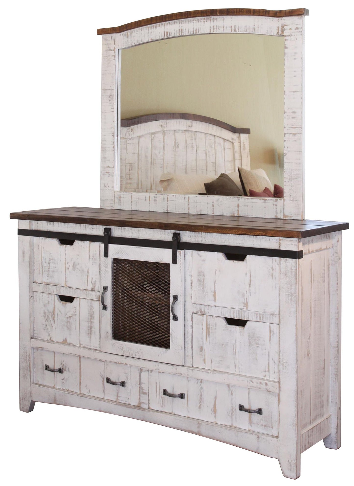 Pueblo White - Dresser - Antiqued White