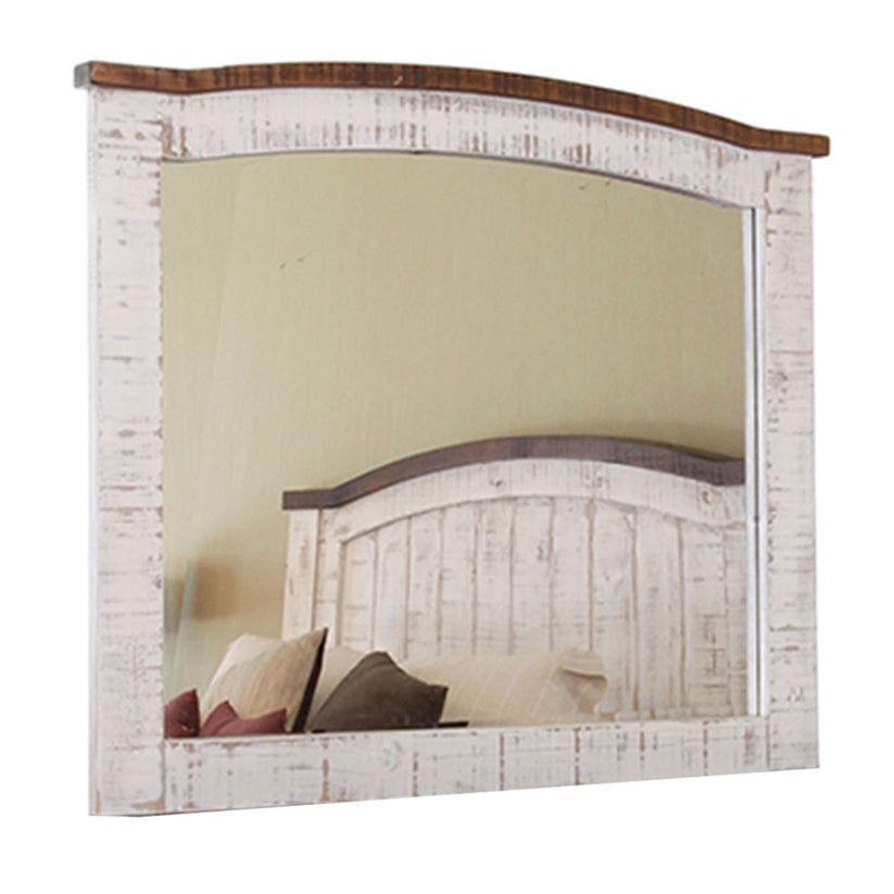 Pueblo White - Mirror - Antiqued White