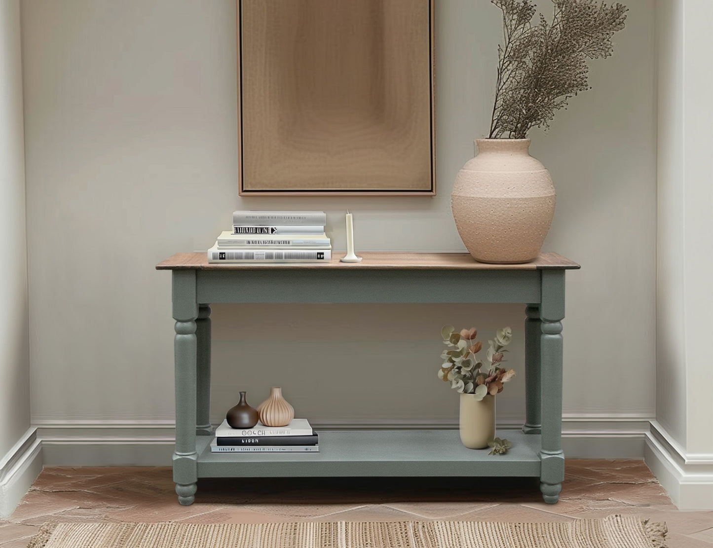 Tiffany - Sofa Table - Green / Brown