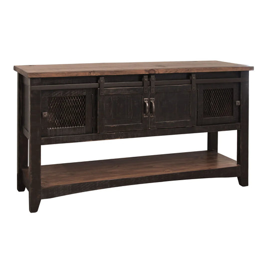 Pueblo Black - Sofa Table - Black / Medium Brown