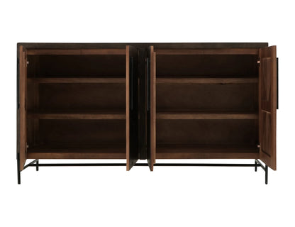 Black Verona - 4-Door Console - Deep Forest Brown