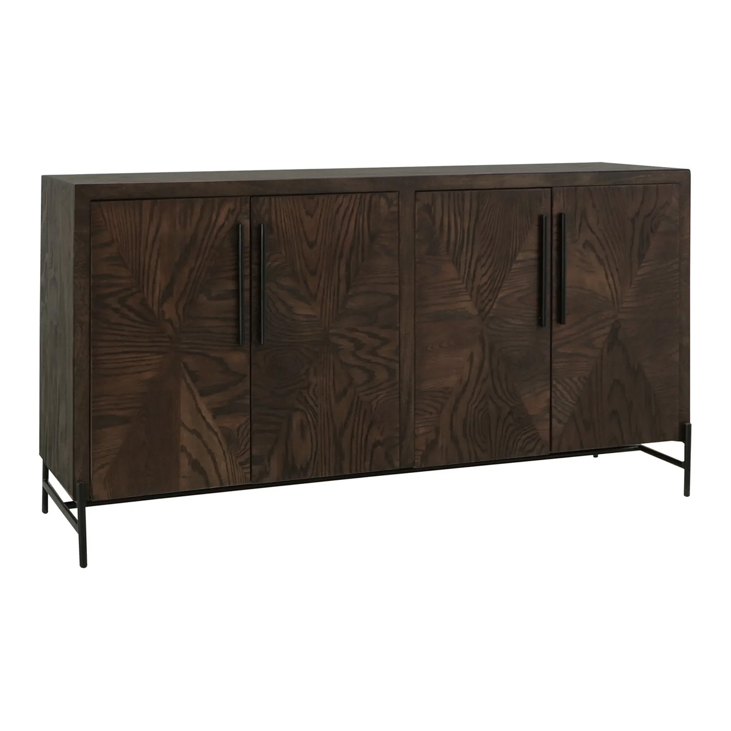 Black Verona - 4-Door Console - Deep Forest Brown