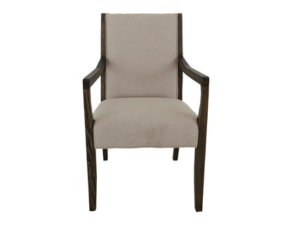 Black Verona - Upholstered Dining Armchair - Ivory