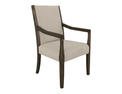 Black Verona - Upholstered Dining Armchair - Ivory
