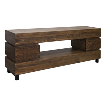 Honey - 2 Drawers TV Stand - Barrel Brown