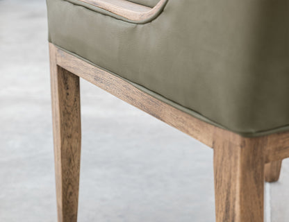 Balam - Upholstered Chair (Set of 2) - Brown / Green