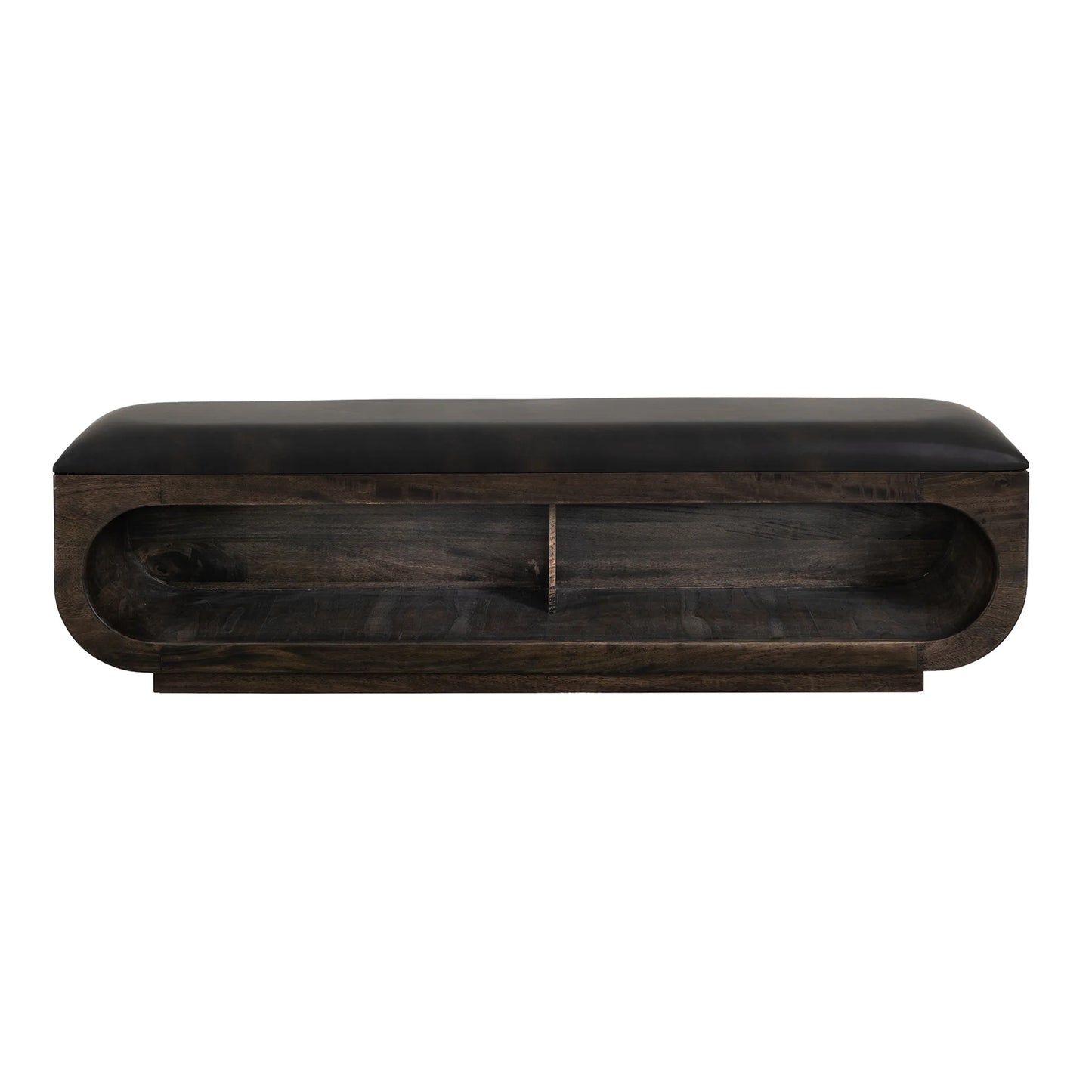 Black Balam - Wooden Bench With Cushioned Seat - Oil Black