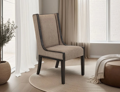 Black Balam - Upholstered Chair (Set of 2) - Oil Black / Light Brown