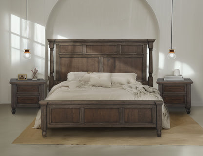 Tornado - Queen Bed - Dark Brown