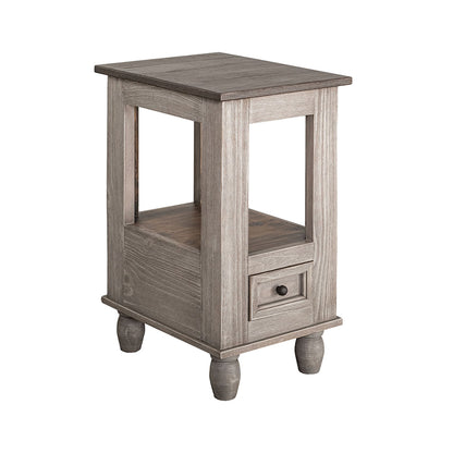 Tornado - Chairside Table - Ivory / Brown