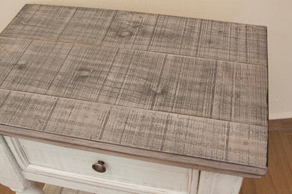 Stone - Dresser With 6 Drawers / 2 Door - Antiqued Ivory / Weathered Gray